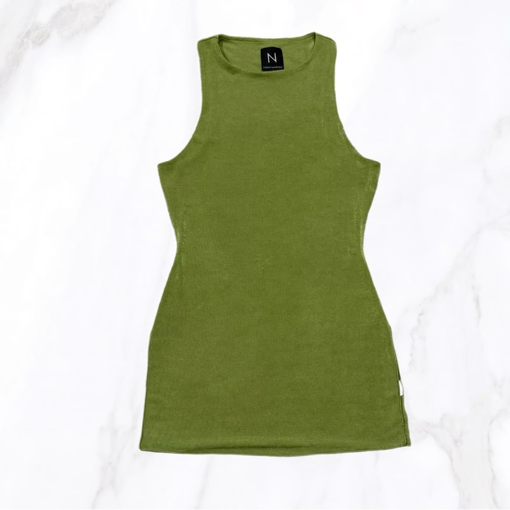 Naked Wardrobe Olive Green Tank Top